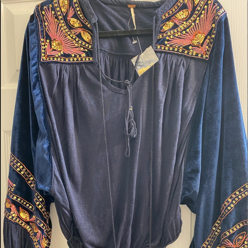 Free people velvet top